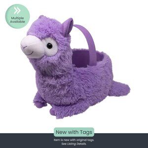 Llama Plush Basket (Medium) - NWT